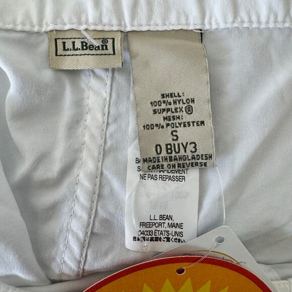 NWT L.L.Bean Shorts Women’s White UPF 50 Casual Coastal Athletic Sun Protection - Picture 11 of 13